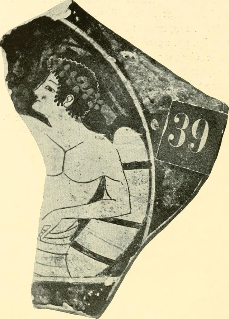An illustration from A handbook of Attic red-figured vases signed by or attributed to the various masters of the sixth and fifth centuries B. C., 1919, leaf 196