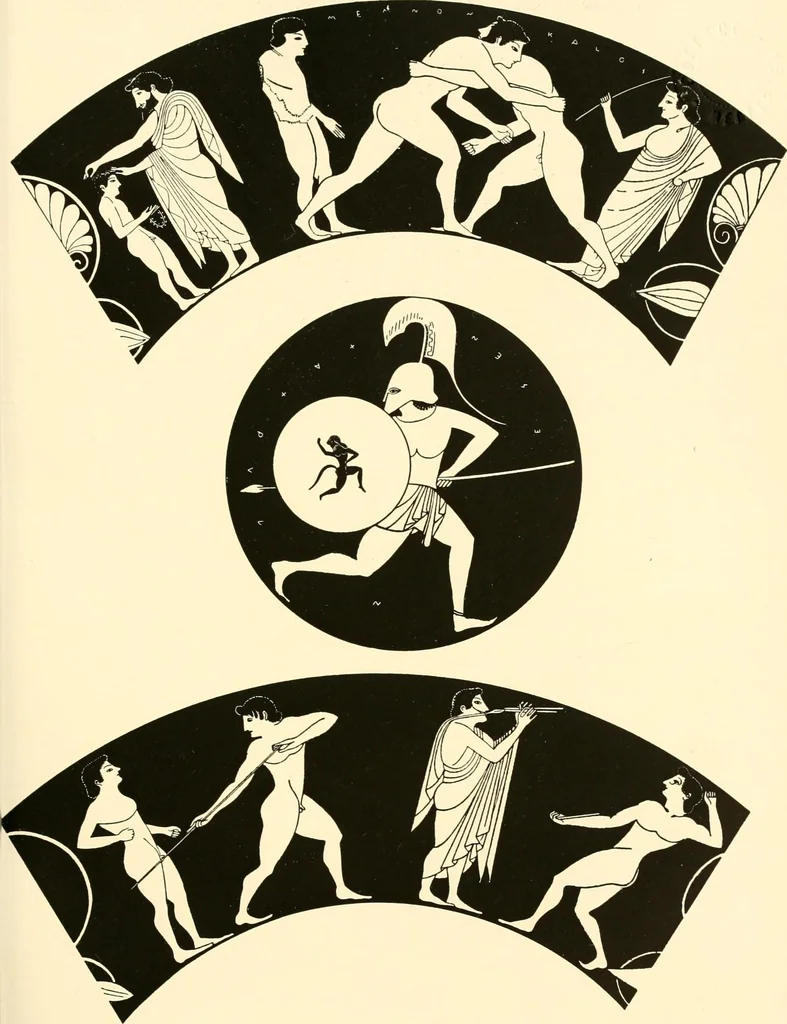 An illustration from A handbook of Attic red-figured vases signed by or attributed to the various masters of the sixth and fifth centuries B. C., 1919, leaf 199
