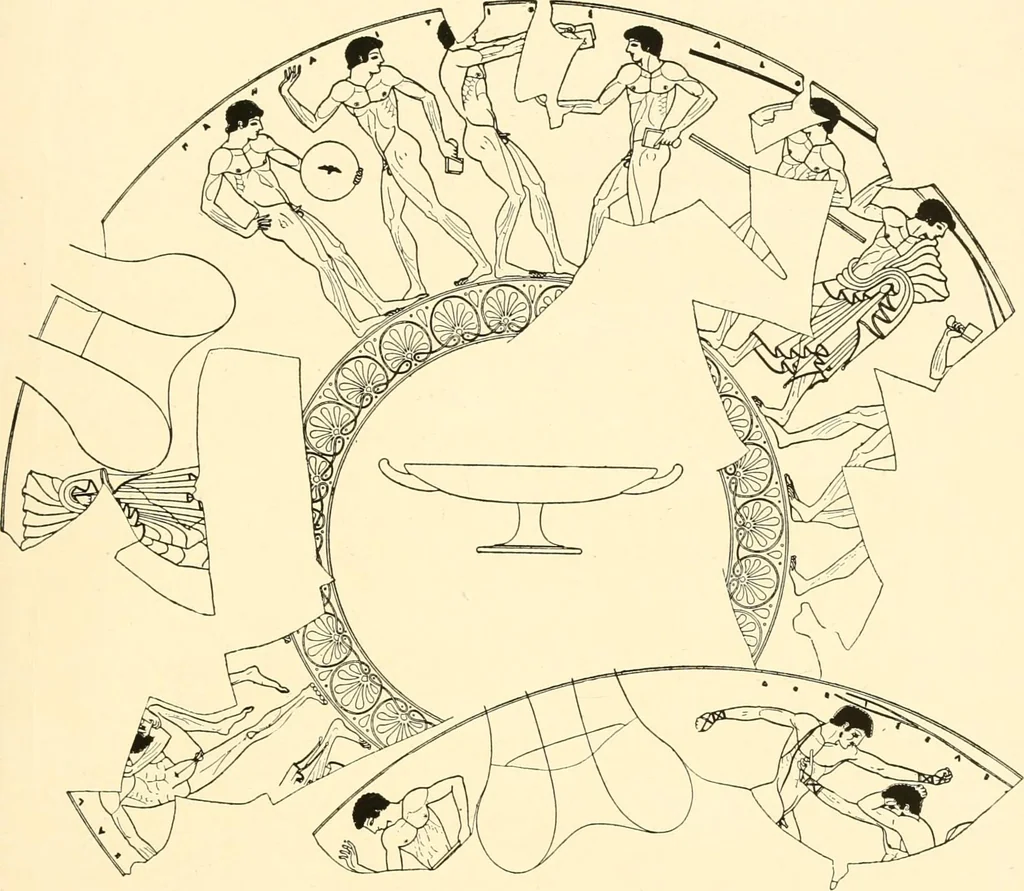An illustration from A handbook of Attic red-figured vases signed by or attributed to the various masters of the sixth and fifth centuries B. C., 1919, leaf 241