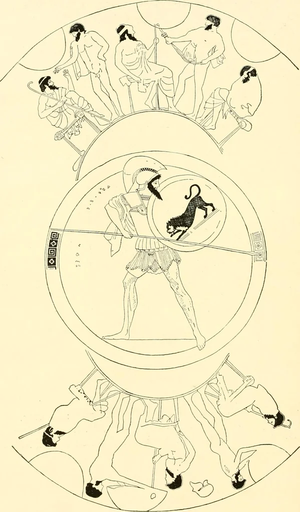 An illustration from A handbook of Attic red-figured vases signed by or attributed to the various masters of the sixth and fifth centuries B. C., 1919, leaf 250