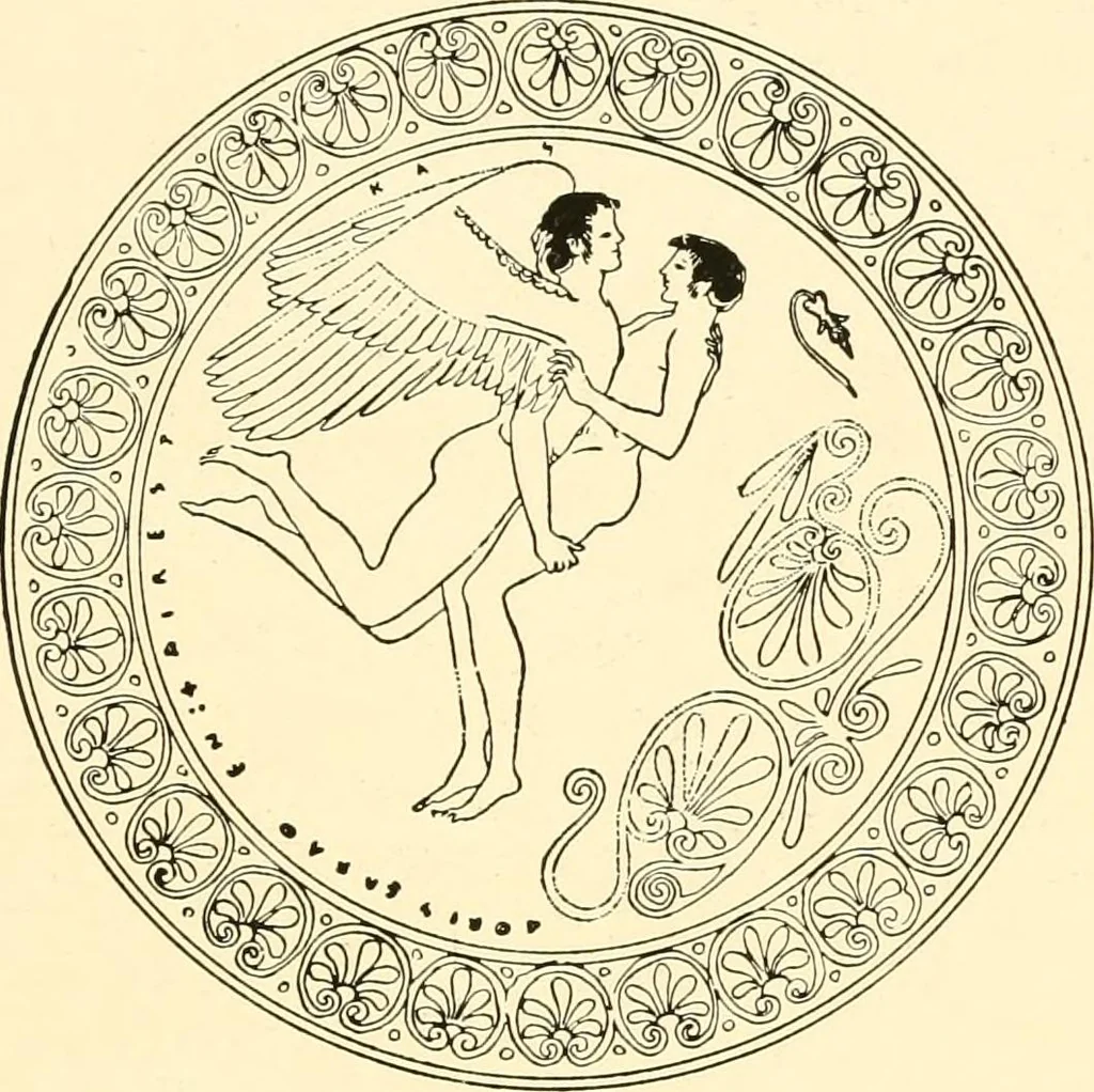 An illustration from A handbook of Attic red-figured vases signed by or attributed to the various masters of the sixth and fifth centuries B. C., 1919, leaf 253