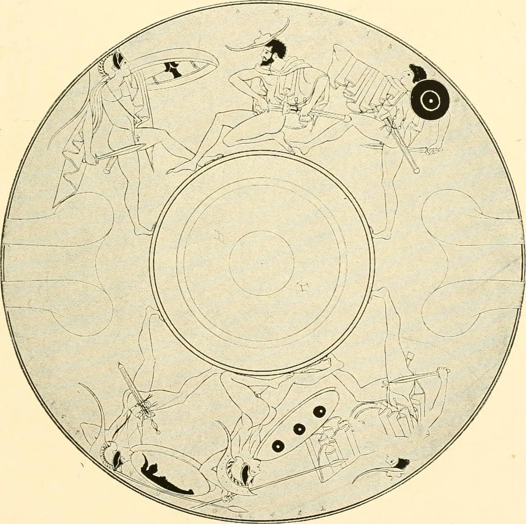 An illustration from A handbook of Attic red-figured vases signed by or attributed to the various masters of the sixth and fifth centuries B. C., 1919, leaf 257
