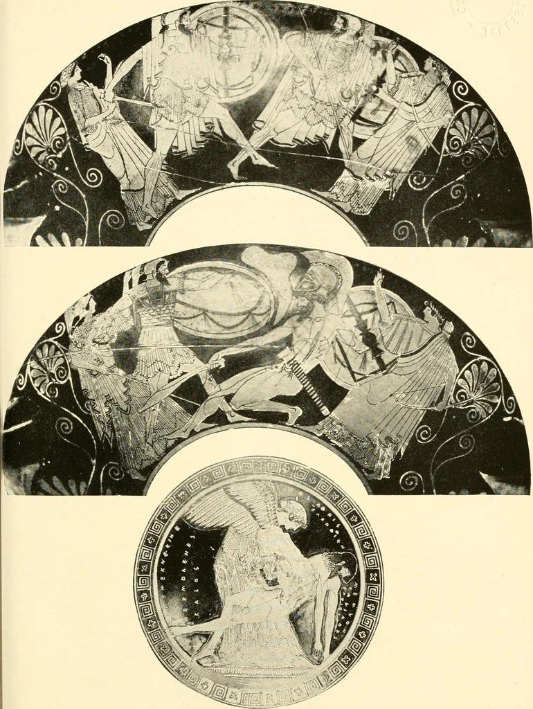An illustration from A handbook of Attic red-figured vases signed by or attributed to the various masters of the sixth and fifth centuries B. C., 1919, leaf 273