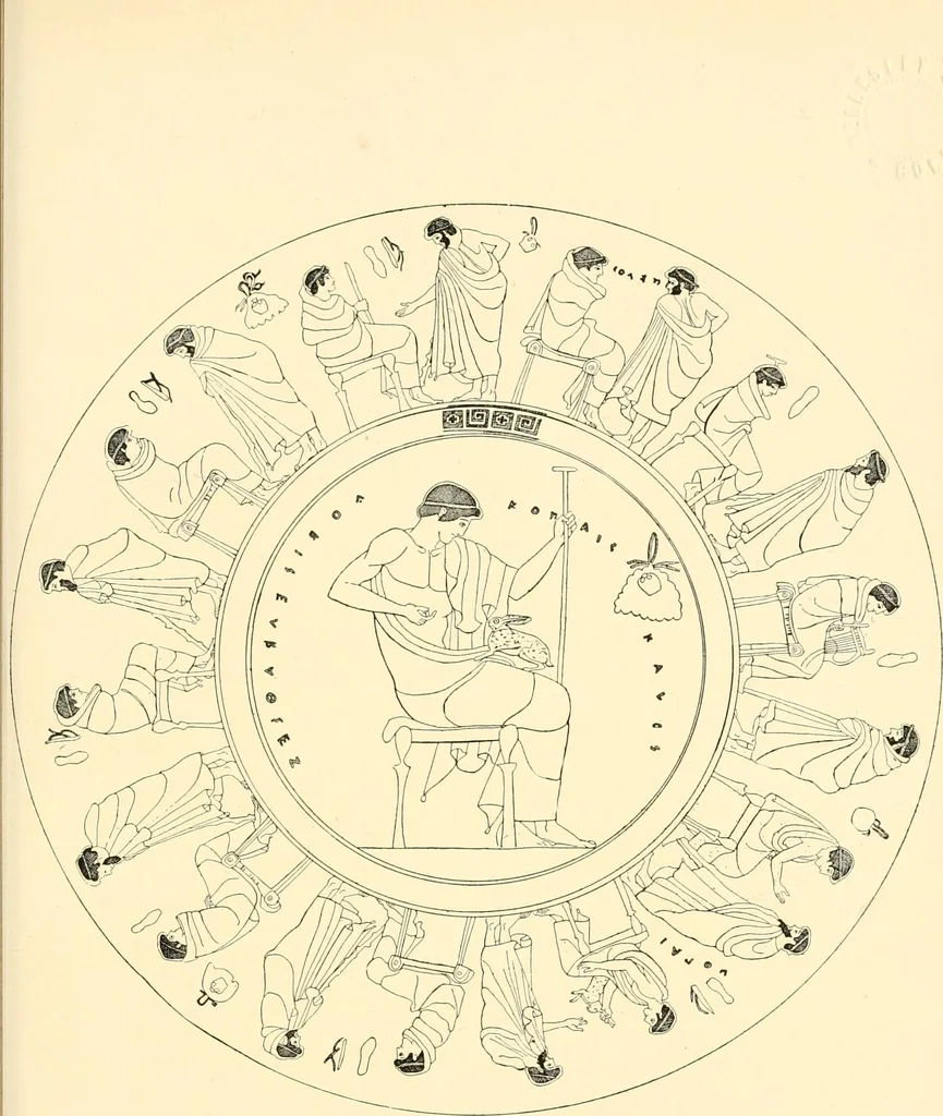 An illustration from A handbook of Attic red-figured vases signed by or attributed to the various masters of the sixth and fifth centuries B. C., 1919, leaf 283