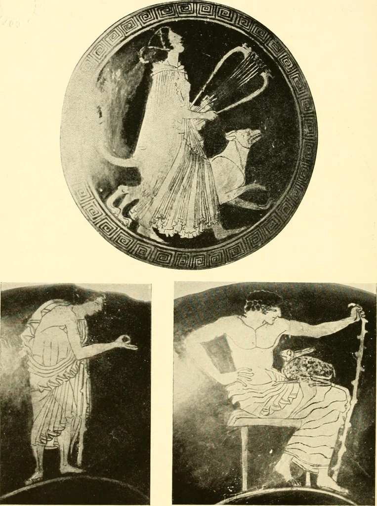 An illustration from A handbook of Attic red-figured vases signed by or attributed to the various masters of the sixth and fifth centuries B. C., 1919, leaf 286