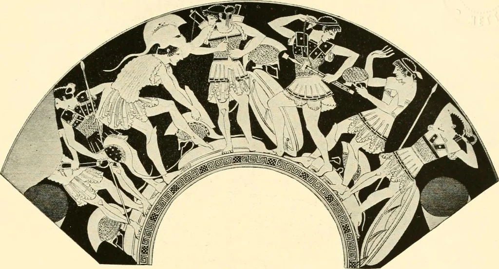 An illustration from A handbook of Attic red-figured vases signed by or attributed to the various masters of the sixth and fifth centuries B. C., 1919, leaf 295