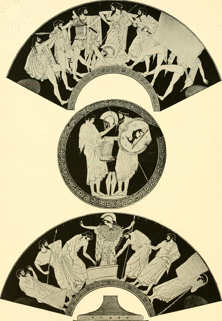 An illustration from A handbook of Attic red-figured vases signed by or attributed to the various masters of the sixth and fifth centuries B. C., 1919, leaf 296