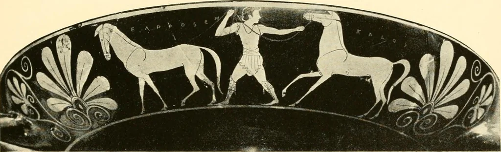 An illustration from A handbook of Attic red-figured vases signed by or attributed to the various masters of the sixth and fifth centuries B. C., 1919, leaf 333