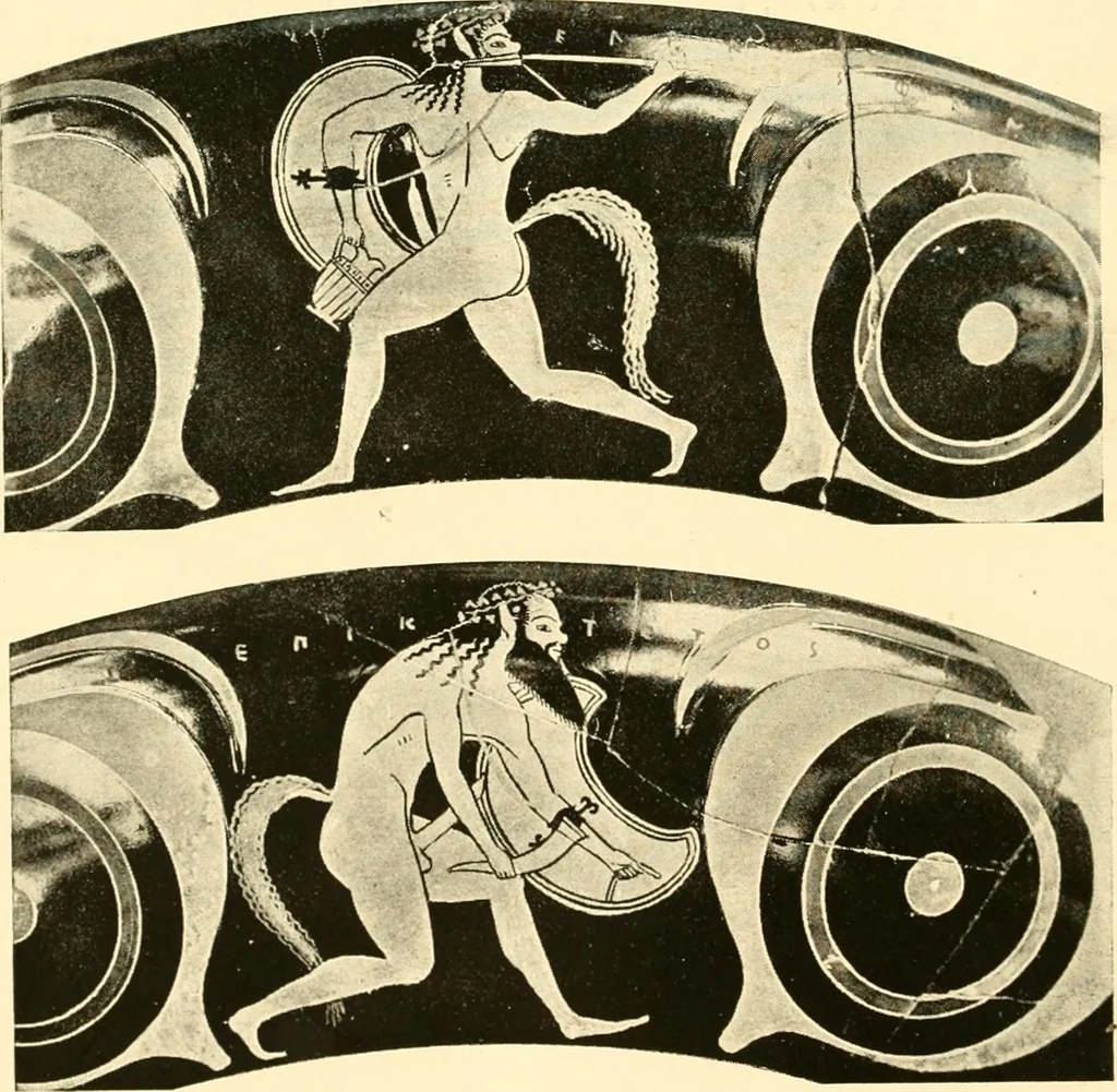 An illustration from A handbook of Attic red-figured vases signed by or attributed to the various masters of the sixth and fifth centuries B. C., 1919, leaf 336