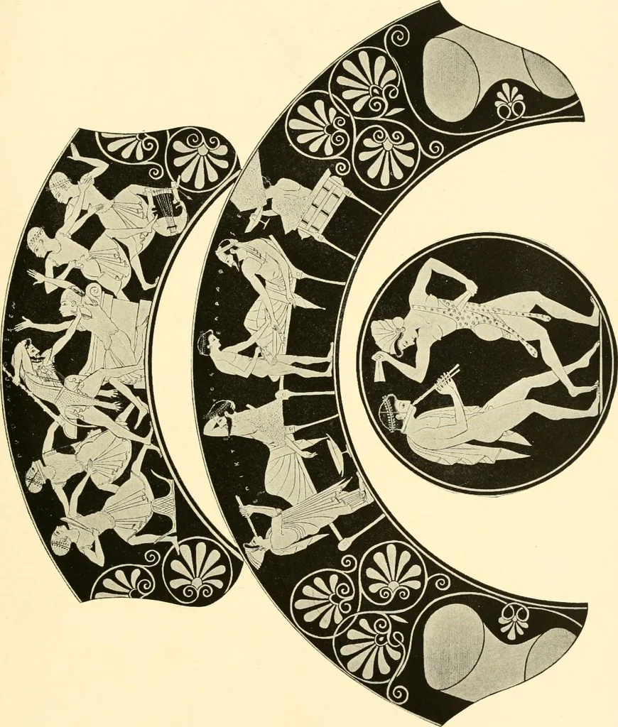 An illustration from A handbook of Attic red-figured vases signed by or attributed to the various masters of the sixth and fifth centuries B. C., 1919, leaf 341