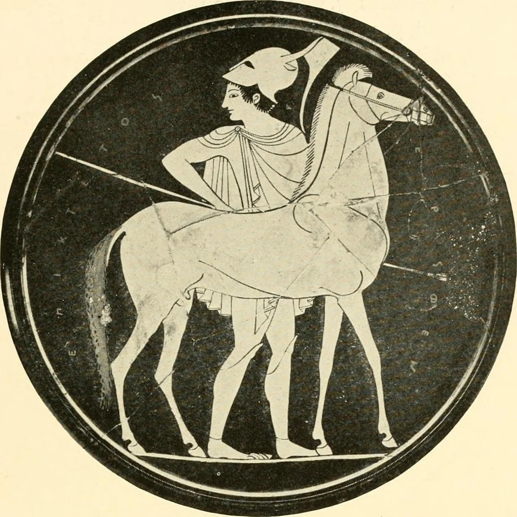 An illustration from A handbook of Attic red-figured vases signed by or attributed to the various masters of the sixth and fifth centuries B. C., 1919, leaf 343