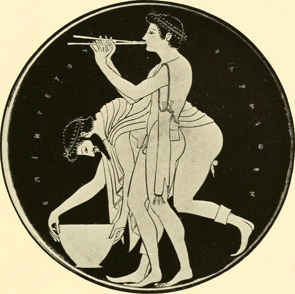 An illustration from A handbook of Attic red-figured vases signed by or attributed to the various masters of the sixth and fifth centuries B. C., 1919, leaf 345