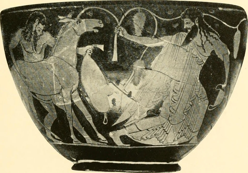 An illustration from A handbook of Attic red-figured vases signed by or attributed to the various masters of the sixth and fifth centuries B. C., 1919, leaf 347