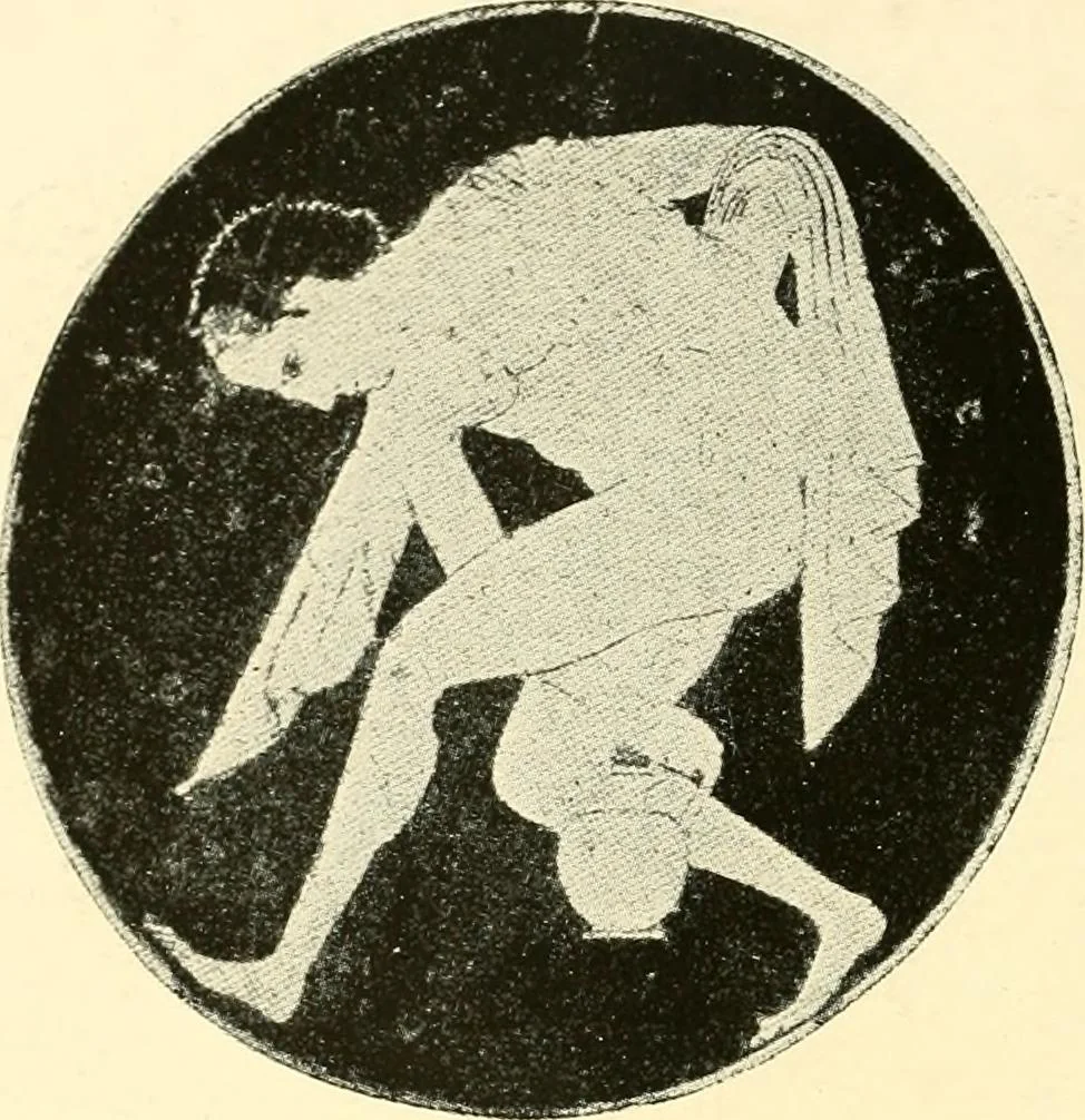 An illustration from A handbook of Attic red-figured vases signed by or attributed to the various masters of the sixth and fifth centuries B. C., 1919, leaf 354