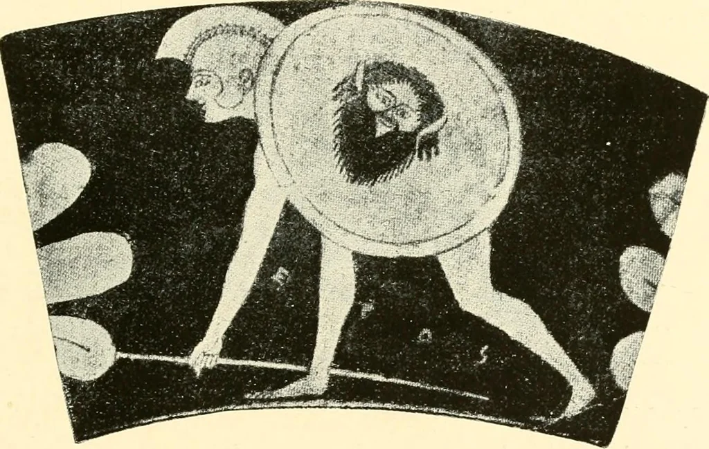 An illustration from A handbook of Attic red-figured vases signed by or attributed to the various masters of the sixth and fifth centuries B. C., 1919, leaf 355