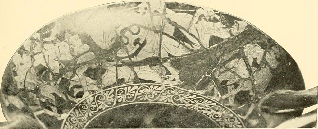 An illustration from A handbook of Attic red-figured vases signed by or attributed to the various masters of the sixth and fifth centuries B. C., 1919, leaf 357