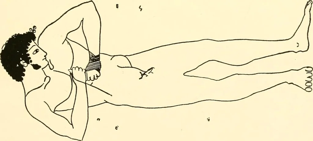 An illustration from A handbook of Attic red-figured vases signed by or attributed to the various masters of the sixth and fifth centuries B. C., 1919, leaf 363