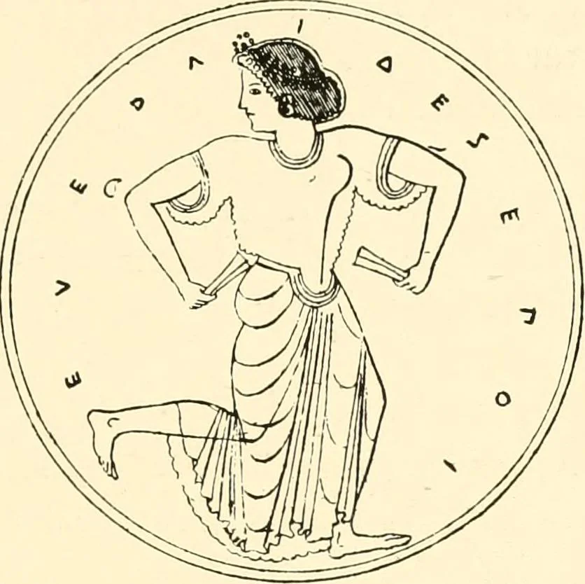 An illustration from A handbook of Attic red-figured vases signed by or attributed to the various masters of the sixth and fifth centuries B. C., 1919, leaf 395