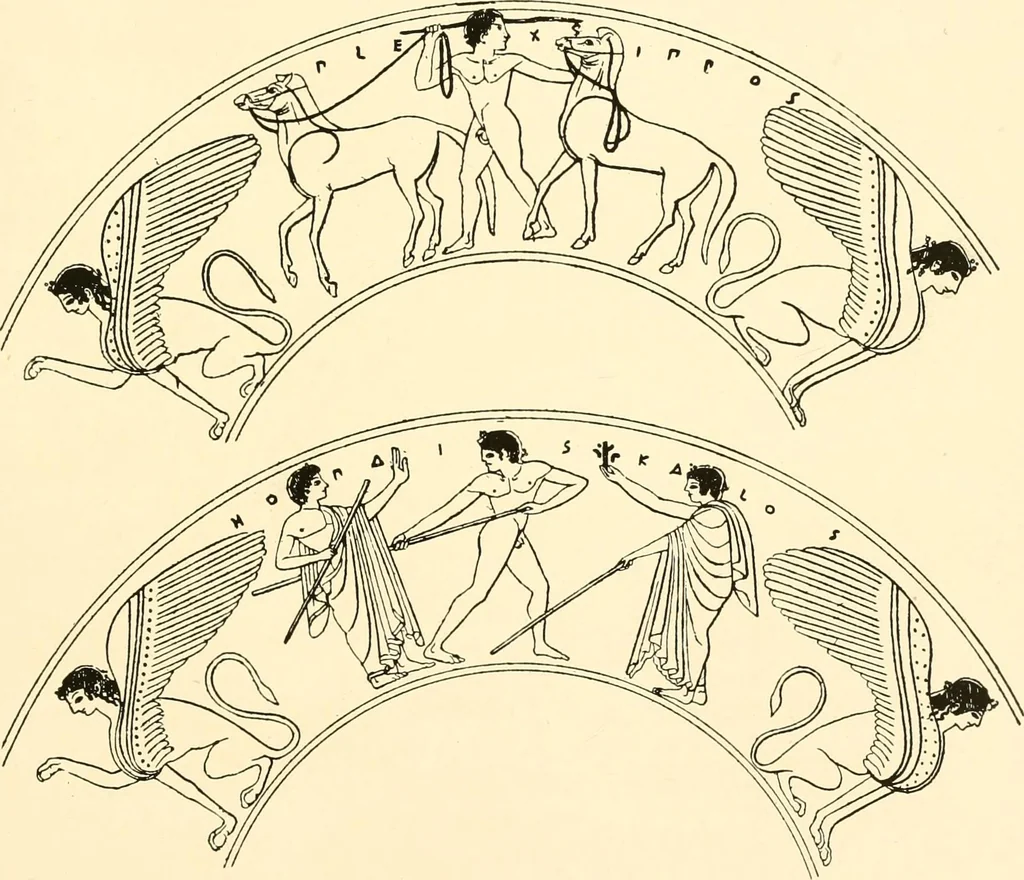 An illustration from A handbook of Attic red-figured vases signed by or attributed to the various masters of the sixth and fifth centuries B. C., 1919, leaf 395