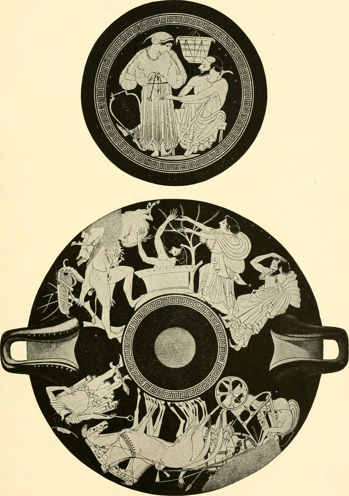An illustration from A handbook of Attic red-figured vases signed by or attributed to the various masters of the sixth and fifth centuries B. C., 1919, leaf 417