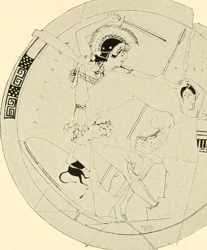 An illustration from A handbook of Attic red-figured vases signed by or attributed to the various masters of the sixth and fifth centuries B. C., 1919, leaf 431