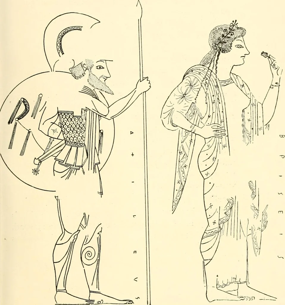 An illustration from A handbook of Attic red-figured vases signed by or attributed to the various masters of the sixth and fifth centuries B. C., 1919, leaf 477