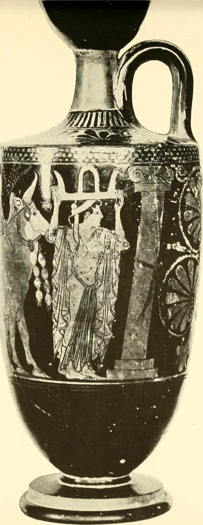 An illustration from A handbook of Attic red-figured vases signed by or attributed to the various masters of the sixth and fifth centuries B. C., 1919, leaf 491