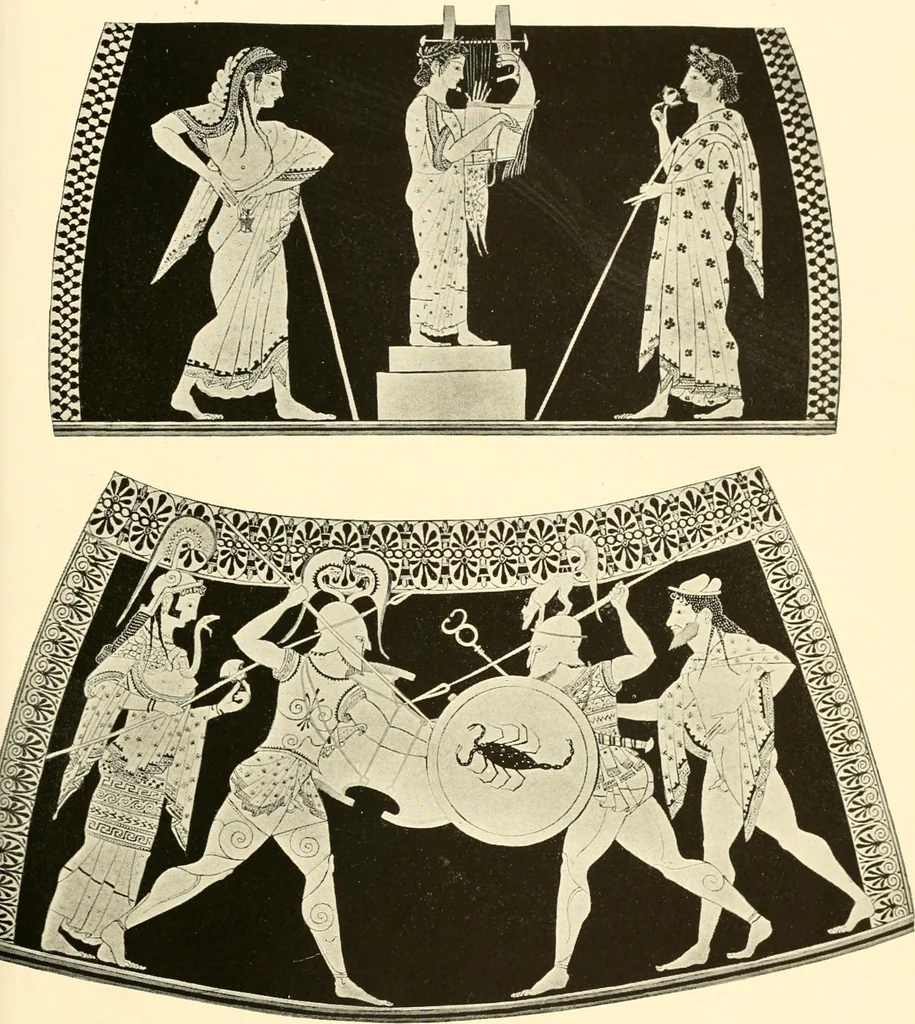 An illustration from A handbook of Attic red-figured vases signed by or attributed to the various masters of the sixth and fifth centuries B. C., 1919, leaf 69