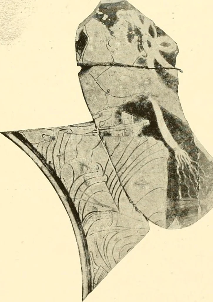 An illustration from A handbook of Attic red-figured vases signed by or attributed to the various masters of the sixth and fifth centuries B. C., 1919, leaf 75