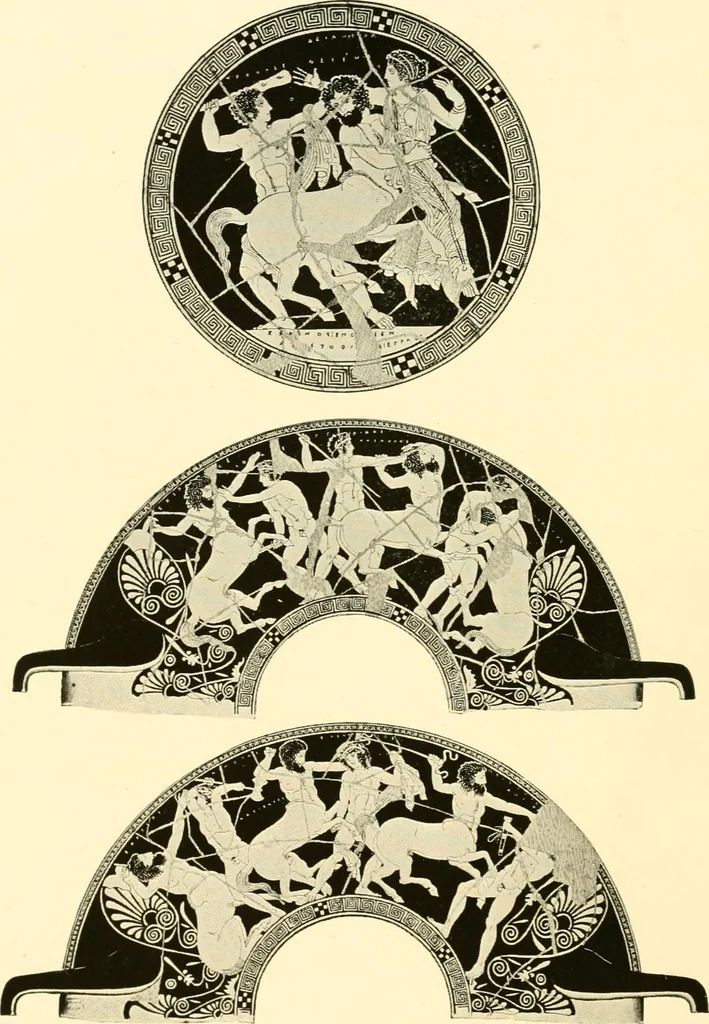 An illustration from A handbook of Attic red-figured vases signed by or attributed to the various masters of the sixth and fifth centuries B. C., 1919, leaf 80