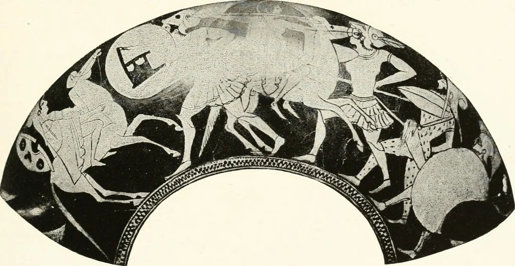 An illustration from A handbook of Attic red-figured vases signed by or attributed to the various masters of the sixth and fifth centuries B. C., 1919, leaf 126