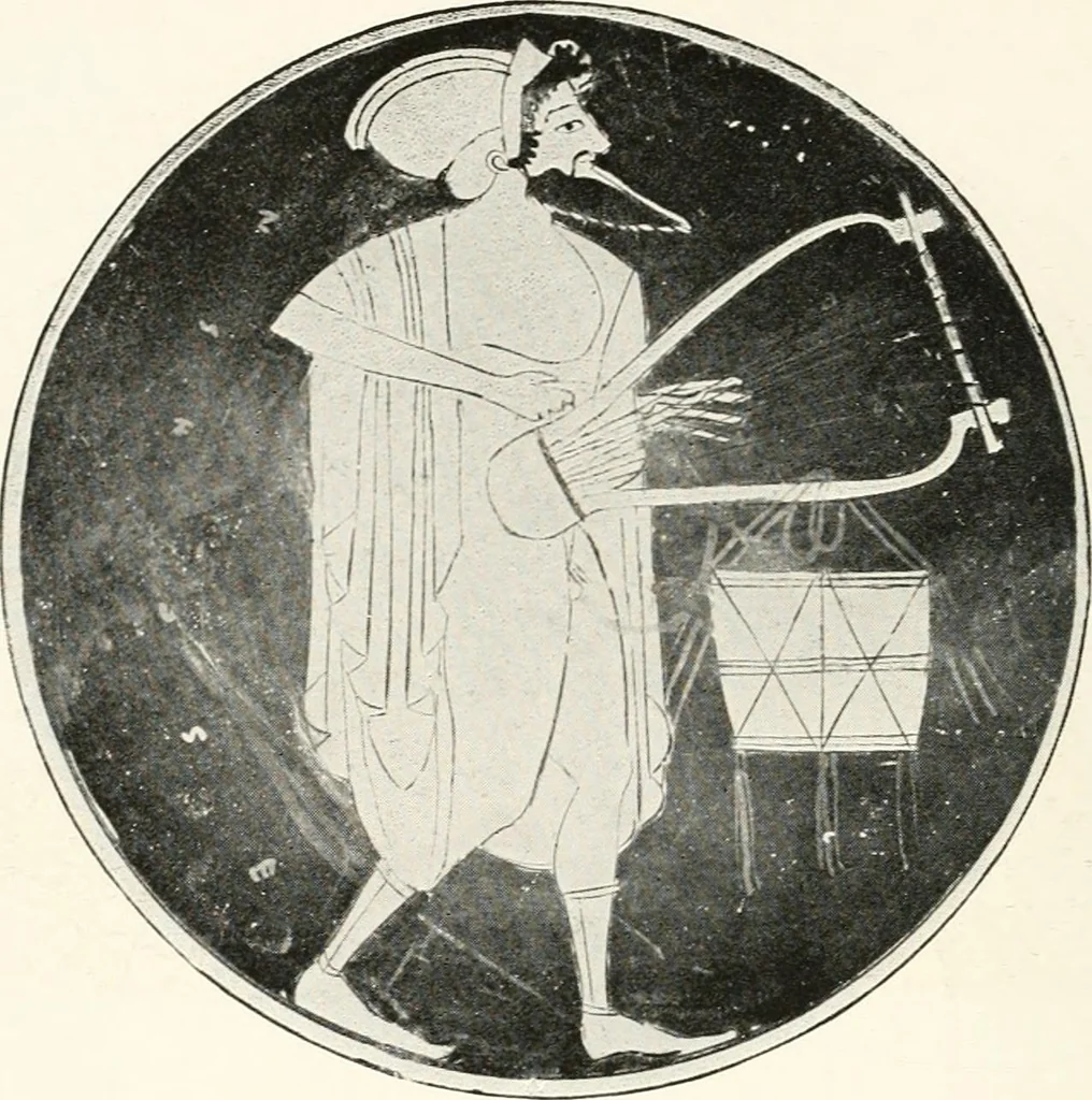 An illustration from A handbook of Attic red-figured vases signed by or attributed to the various masters of the sixth and fifth centuries B. C., 1919, leaf 127