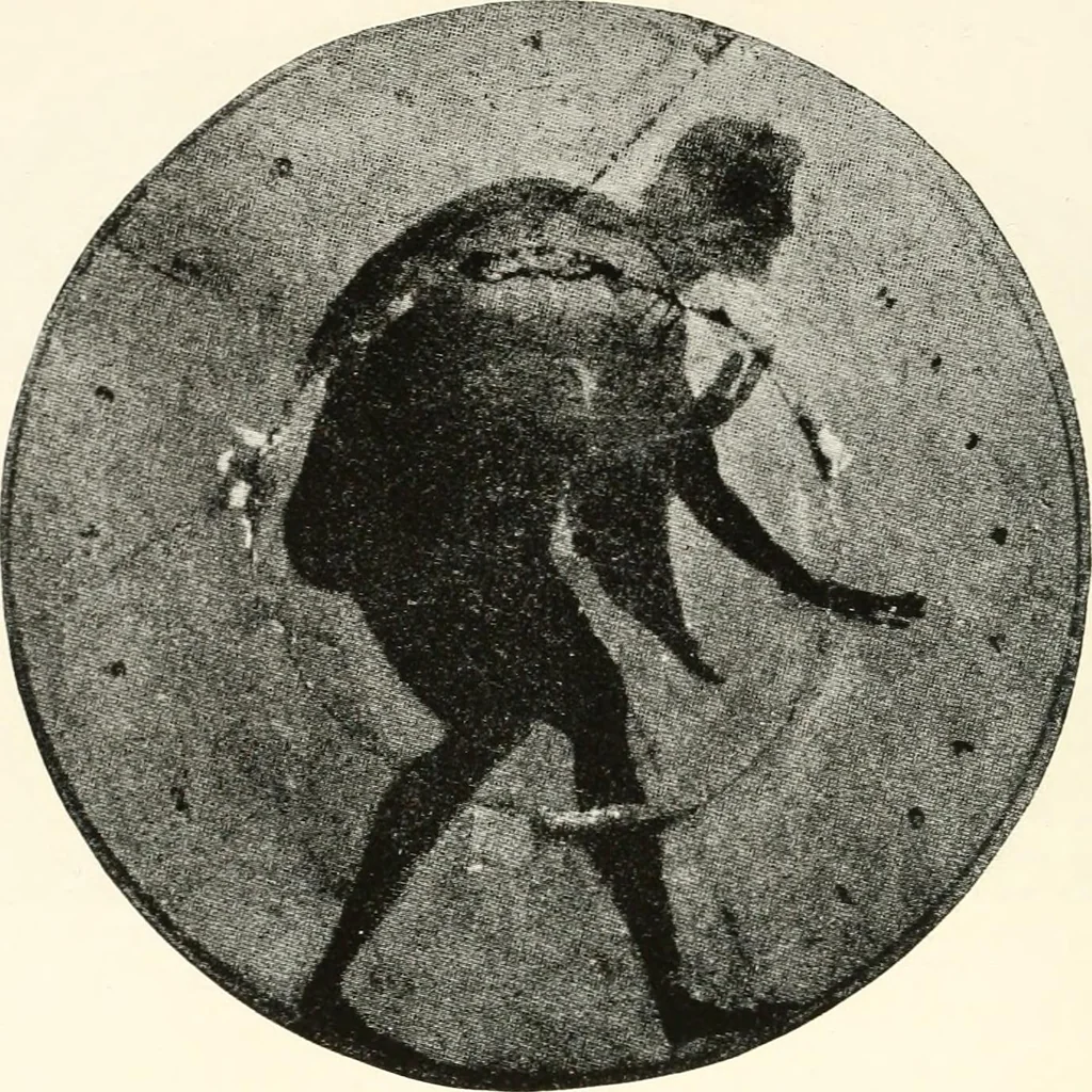 An illustration from A handbook of Attic red-figured vases signed by or attributed to the various masters of the sixth and fifth centuries B. C., 1919, leaf 129