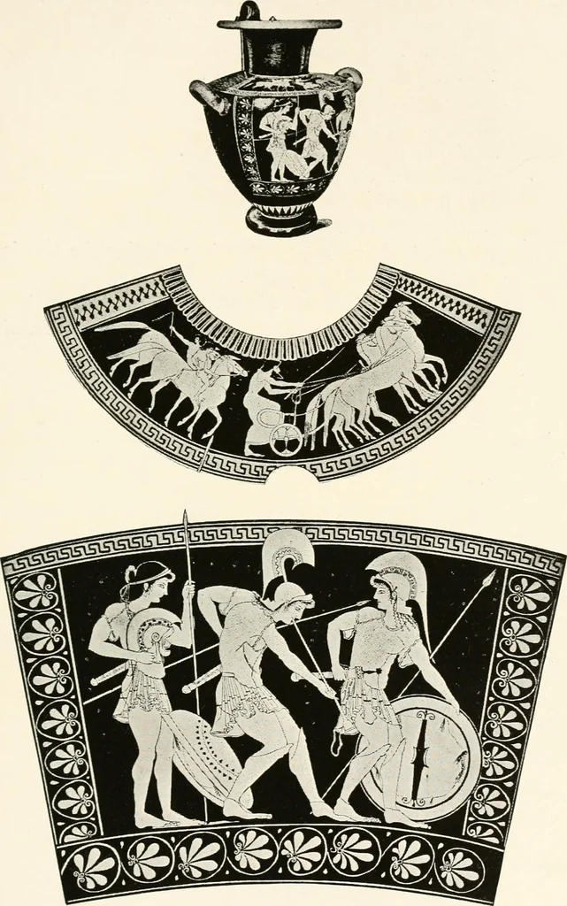 An illustration from A handbook of Attic red-figured vases signed by or attributed to the various masters of the sixth and fifth centuries B. C., 1919, leaf 132