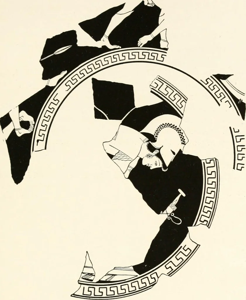 An illustration from A handbook of Attic red-figured vases signed by or attributed to the various masters of the sixth and fifth centuries B. C., 1919, leaf 148