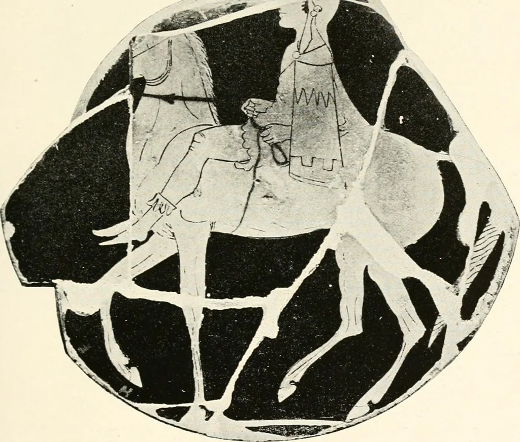 An illustration from A handbook of Attic red-figured vases signed by or attributed to the various masters of the sixth and fifth centuries B. C., 1919, leaf 26