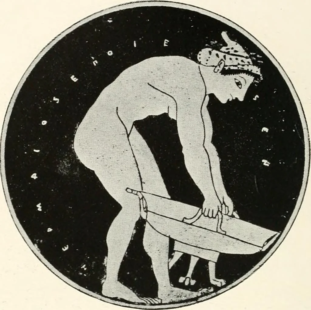 An illustration from A handbook of Attic red-figured vases signed by or attributed to the various masters of the sixth and fifth centuries B. C., 1919, leaf 27