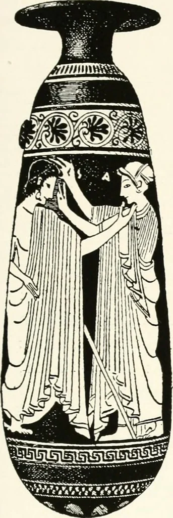 An illustration from A handbook of Attic red-figured vases signed by or attributed to the various masters of the sixth and fifth centuries B. C., 1919, leaf 284
