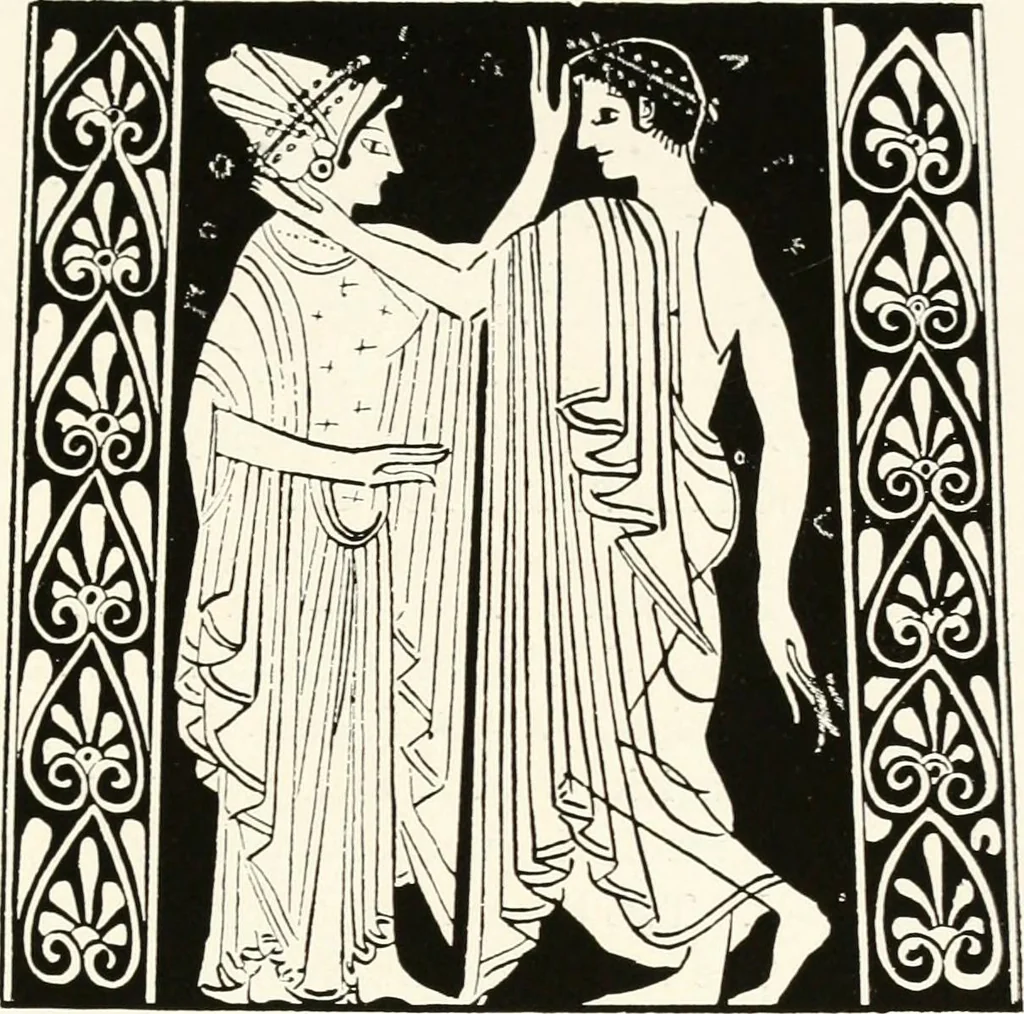 An illustration from A handbook of Attic red-figured vases signed by or attributed to the various masters of the sixth and fifth centuries B. C., 1919, leaf 284