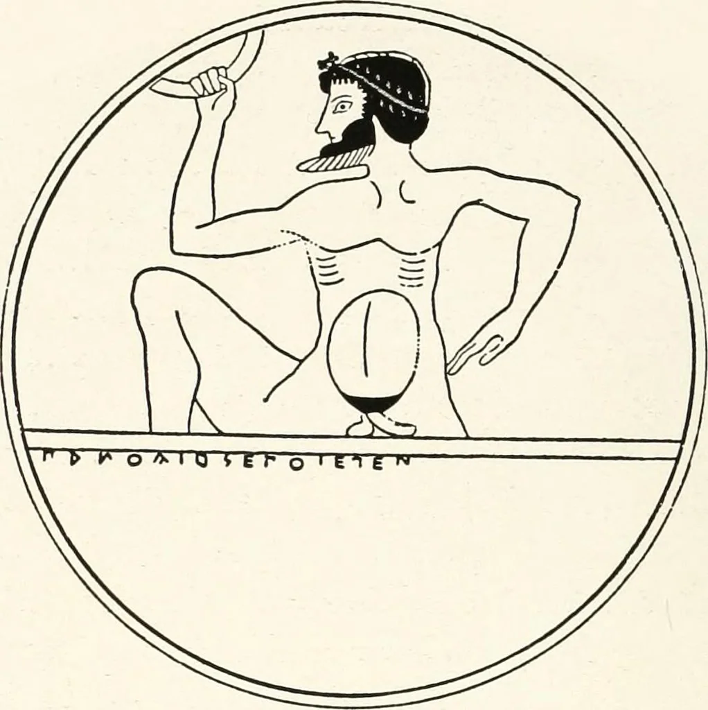 An illustration from A handbook of Attic red-figured vases signed by or attributed to the various masters of the sixth and fifth centuries B. C., 1919, leaf 295