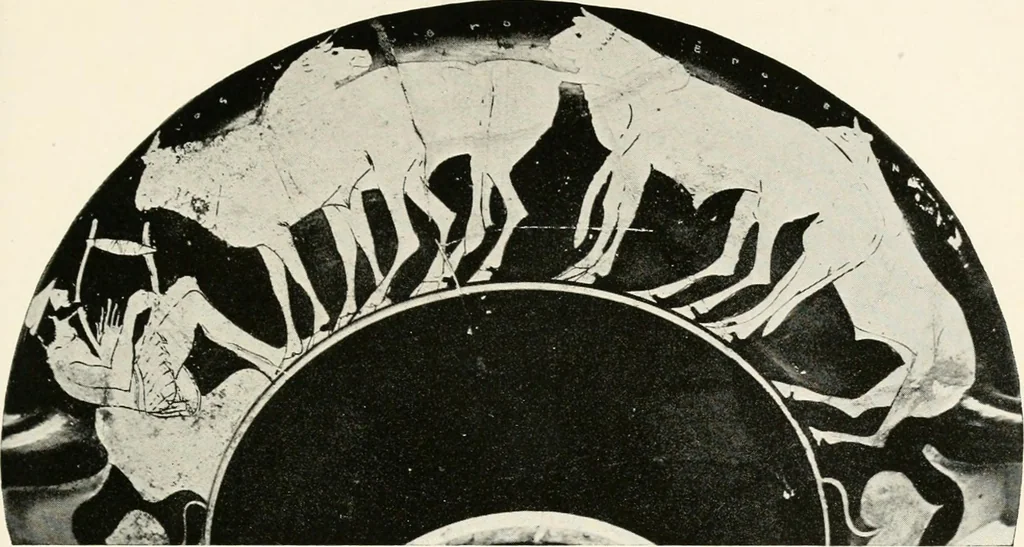 An illustration from A handbook of Attic red-figured vases signed by or attributed to the various masters of the sixth and fifth centuries B. C., 1919, leaf 306