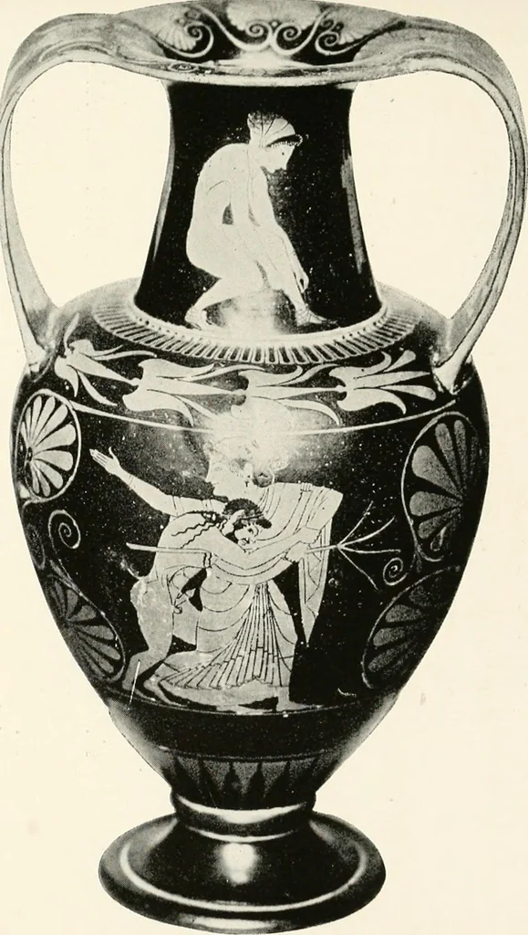 An illustration from A handbook of Attic red-figured vases signed by or attributed to the various masters of the sixth and fifth centuries B. C., 1919, leaf 312