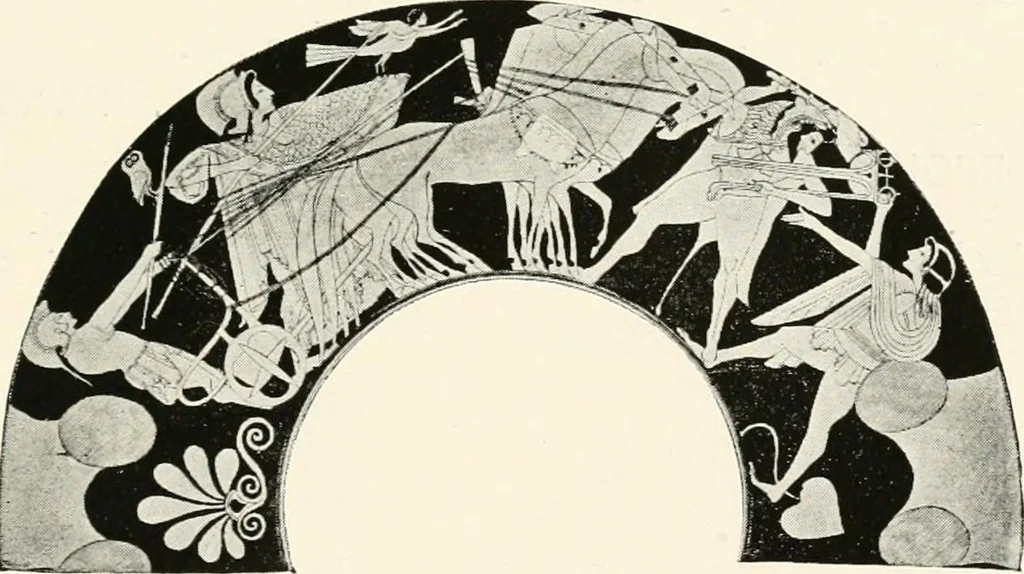 An illustration from A handbook of Attic red-figured vases signed by or attributed to the various masters of the sixth and fifth centuries B. C., 1919, leaf 316