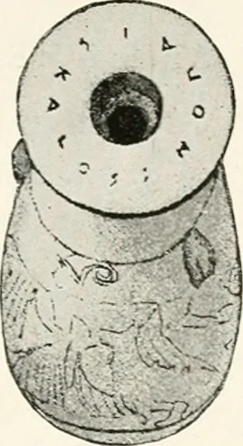 An illustration from A handbook of Attic red-figured vases signed by or attributed to the various masters of the sixth and fifth centuries B. C., 1919, leaf 342