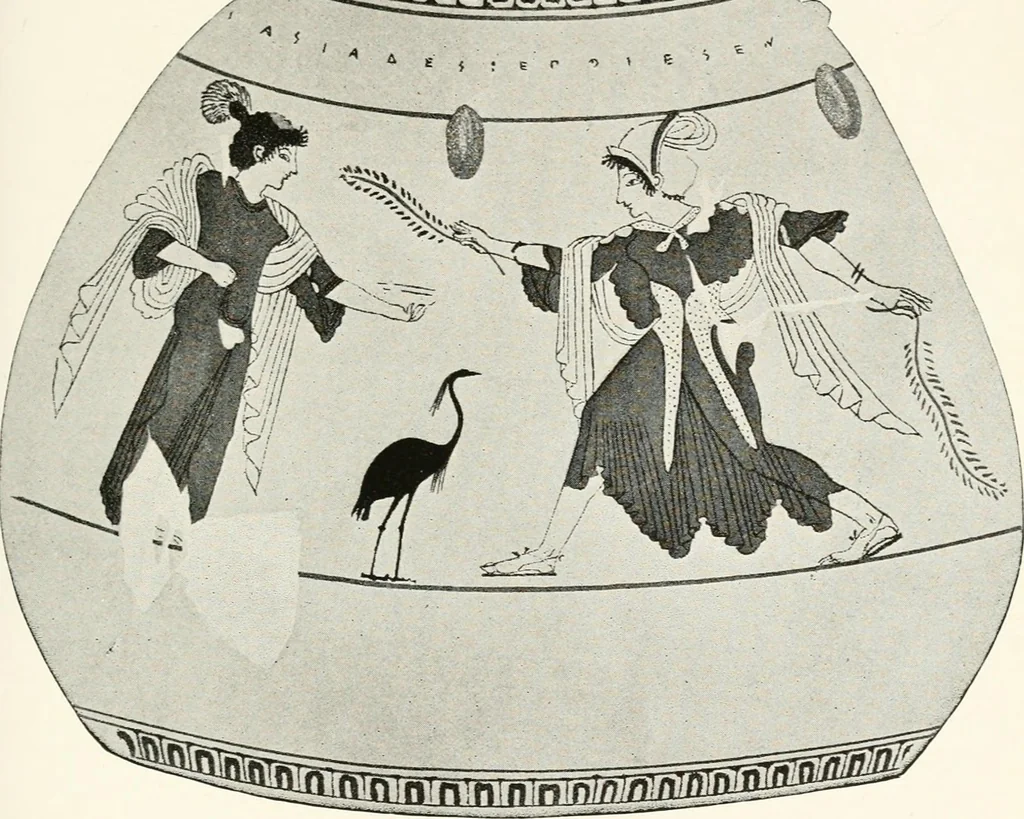 An illustration from A handbook of Attic red-figured vases signed by or attributed to the various masters of the sixth and fifth centuries B. C., 1919, leaf 342