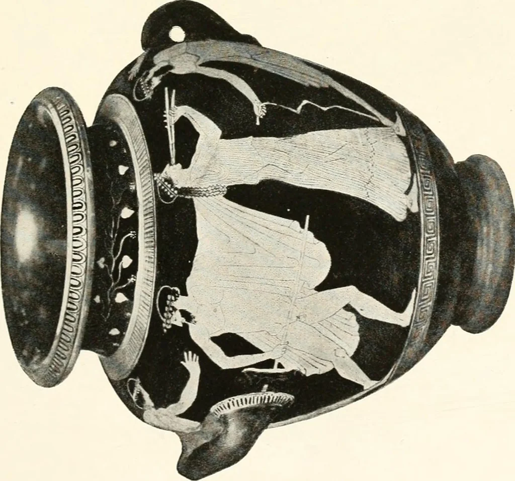 An illustration from A handbook of Attic red-figured vases signed by or attributed to the various masters of the sixth and fifth centuries B. C., 1919, leaf 36