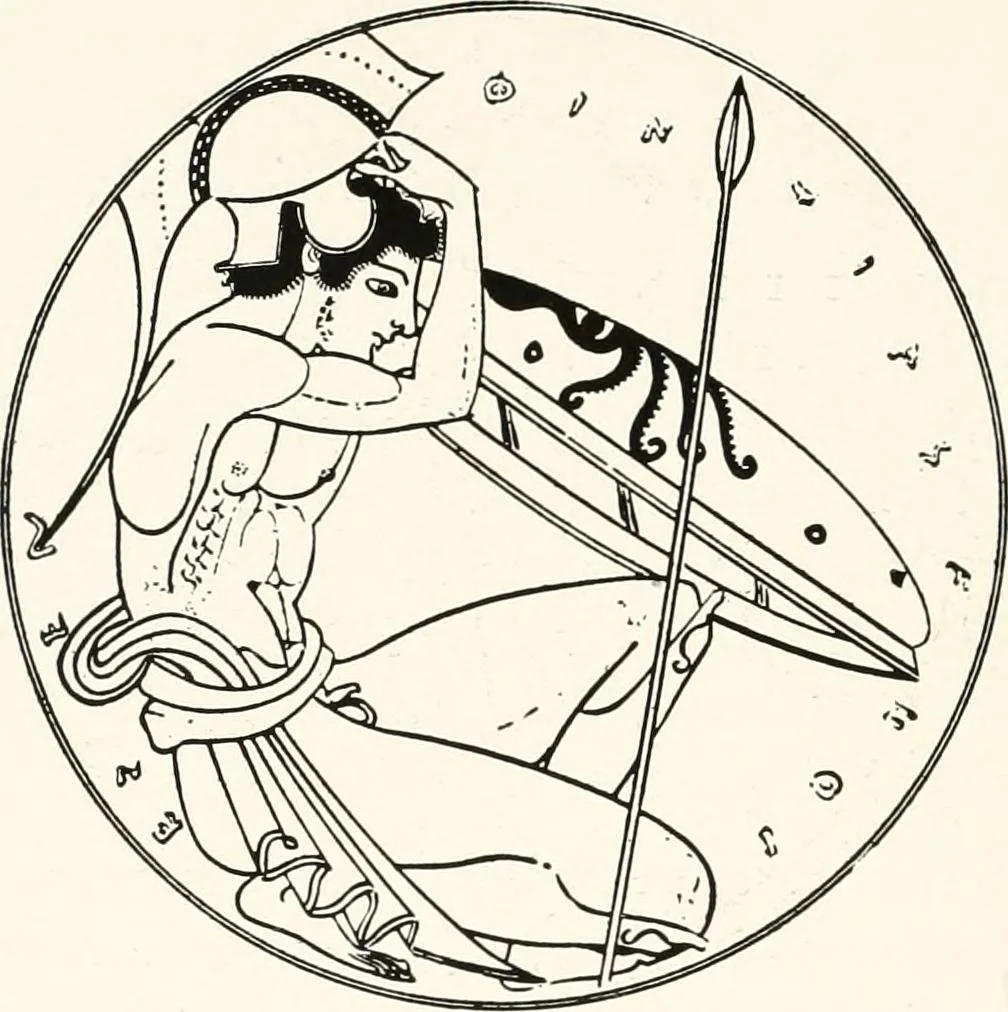 An illustration from A handbook of Attic red-figured vases signed by or attributed to the various masters of the sixth and fifth centuries B. C., 1919, leaf 365