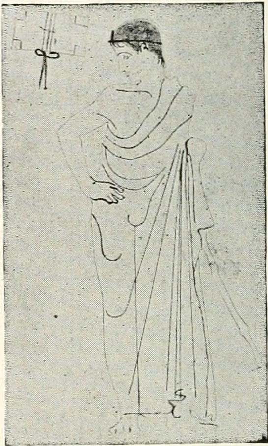 An illustration from A handbook of Attic red-figured vases signed by or attributed to the various masters of the sixth and fifth centuries B. C., 1919, leaf 389