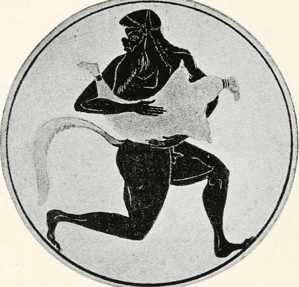 An illustration from A handbook of Attic red-figured vases signed by or attributed to the various masters of the sixth and fifth centuries B. C., 1919, leaf 409