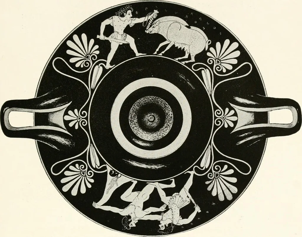 An illustration from A handbook of Attic red-figured vases signed by or attributed to the various masters of the sixth and fifth centuries B. C., 1919, leaf 424
